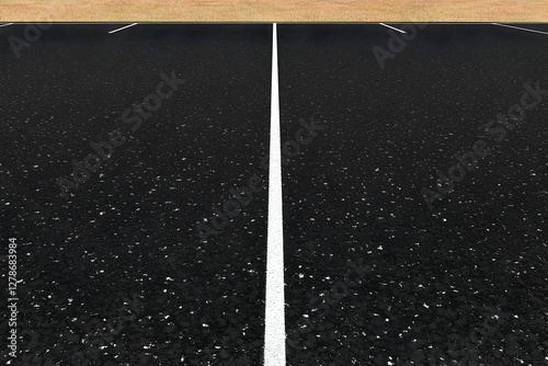 Asphalt Parking Lot 3D Illu...