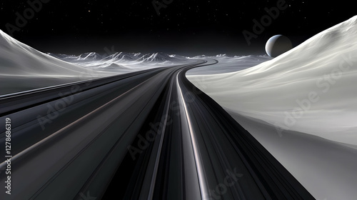 Alien Planet Highway 3D Ill...