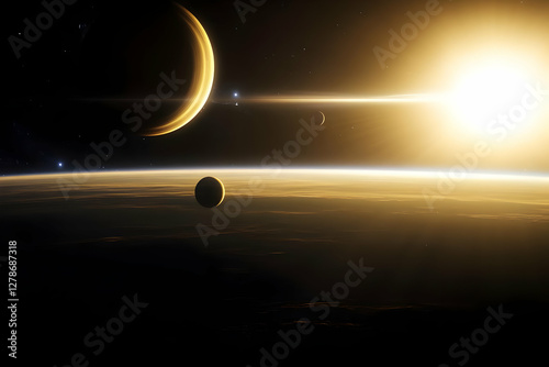 Golden Exoplanet Sunrise Il...