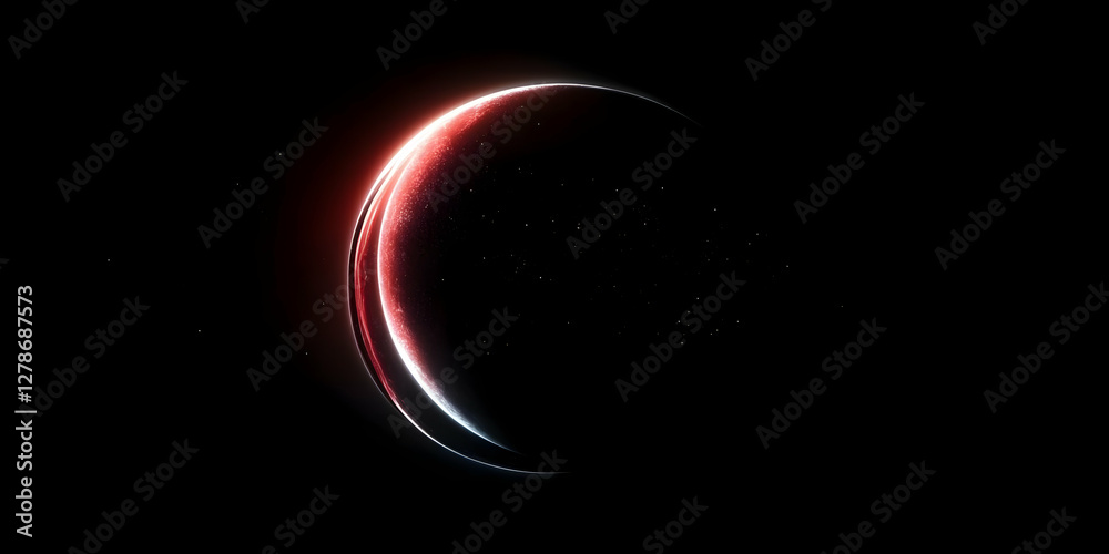 Fototapeta premium Glowing Planet Abstract 3D Background