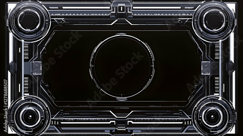 Futuristic Tech Frame 3D Il...