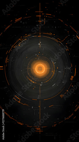 Abstract Orange Tech Backgr...