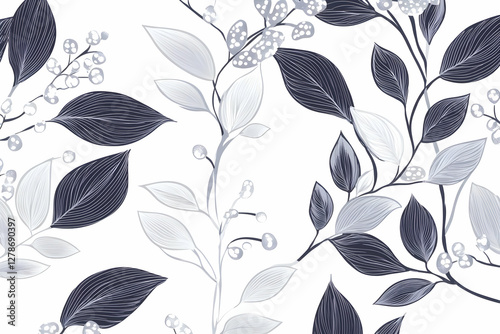 Elegant Monochrome Floral I...