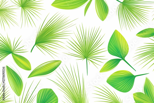 Vibrant Green Tropical Leaf...