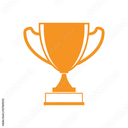 Award Trophy Podium Vector Icon for Achievements.