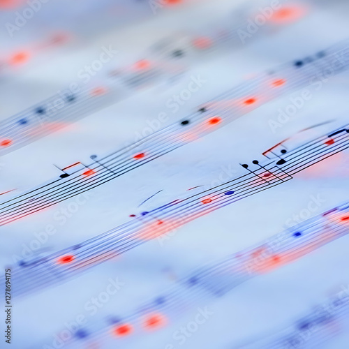 Abstract Music Notes Illust...