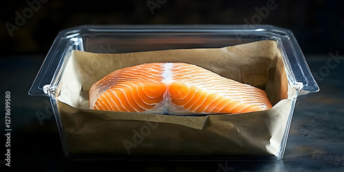 Fresh Salmon Fillet in Plas...