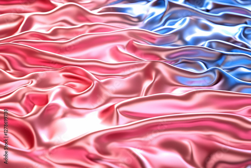 Pink and Blue Silk Drape 3D...