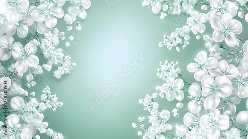Elegant White Blossom Illus...