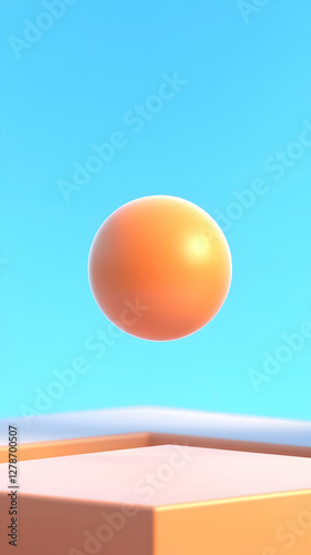 Orange Sphere 3D Render Abs...