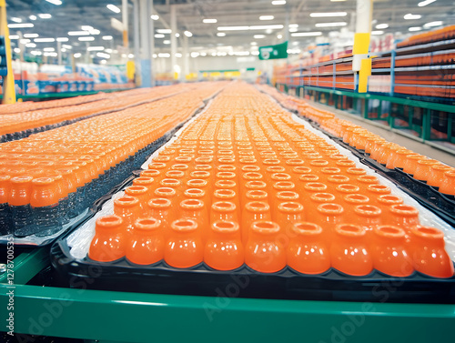 Orange Juice Bottles on Con...