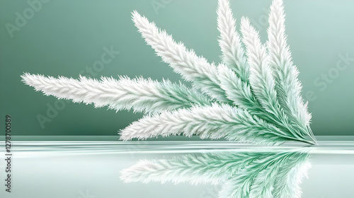 Elegant White & Green Pampa...