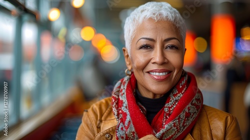 femme de 50 ans ou 60 ans, plutÃ´t musclÃ©e, souriante, dans une salle de sport  HD 8K wallpaper Photographic Image