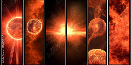 Fiery Cosmic Collision 3D I...