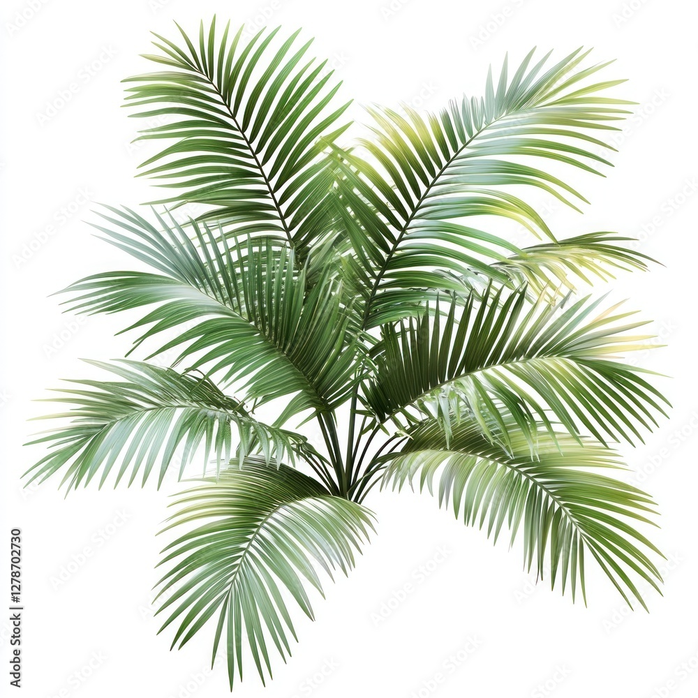 Obraz premium Tropical Palm Fronds Isolated Background for Design