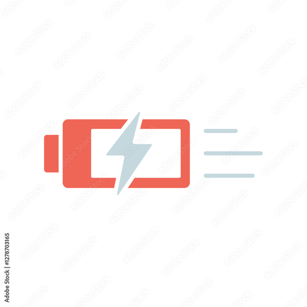 Icon a fast charge, isolated against a clean background. Icon a fast charge, isolated against a clean background.