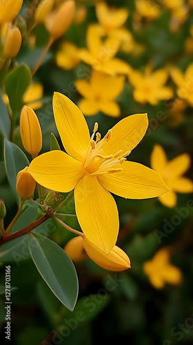 Vibrant Yellow Flower Close...