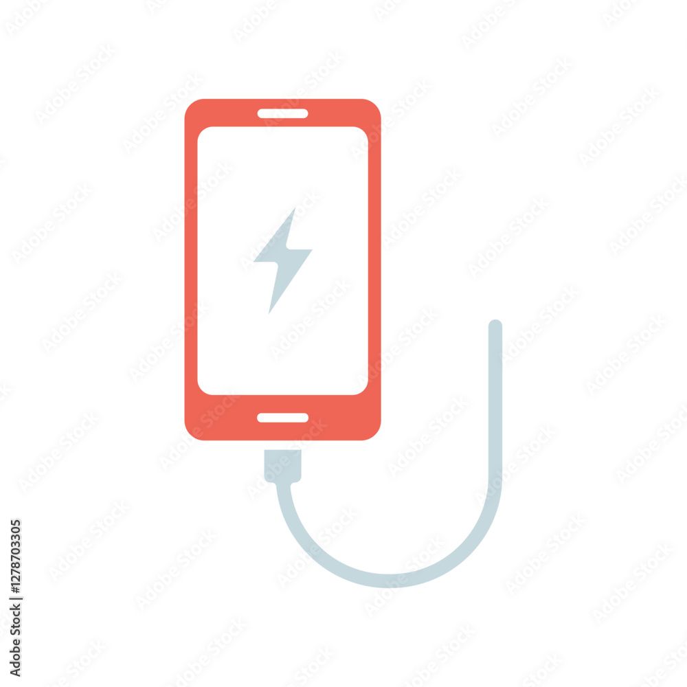 Icon a charging, isolated against a clean background. Icon a charging, isolated against a clean background.