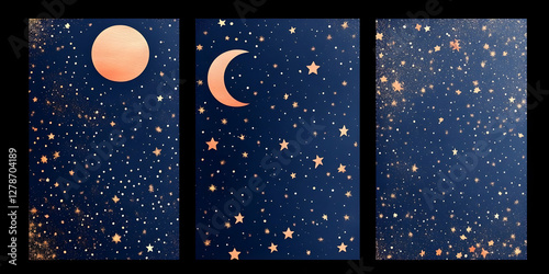 Celestial Night Abstract Ba...