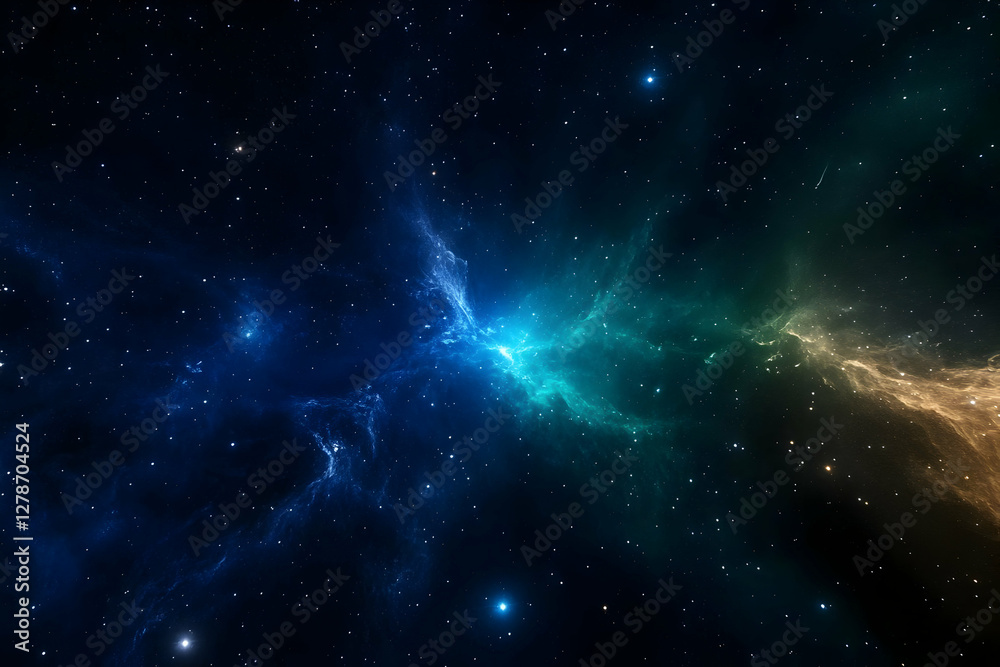 Fototapeta premium Cosmic Nebula Background Illustration