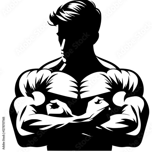 Body builder silhouette
