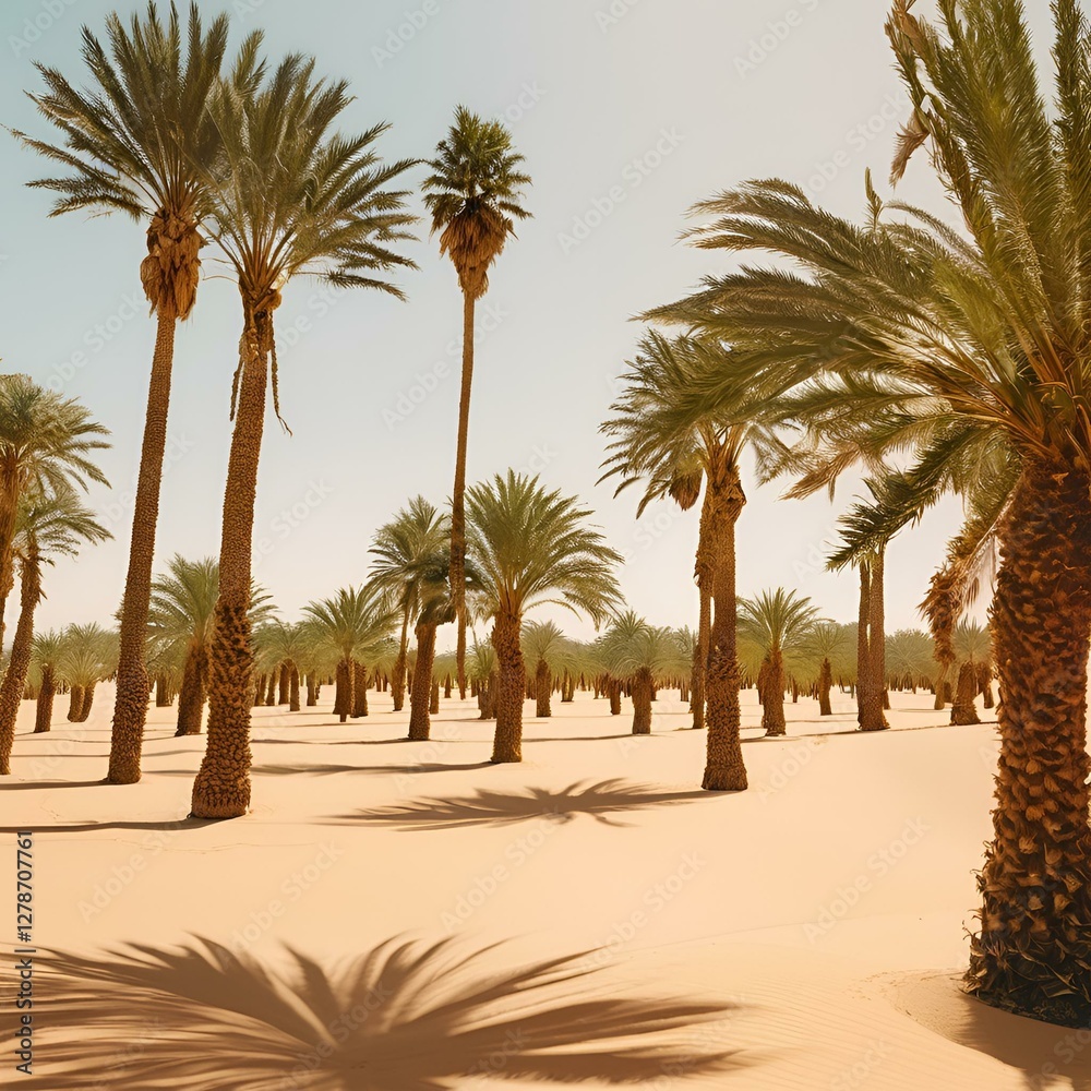 Fototapeta premium palm trees in dubai united arab emirates
