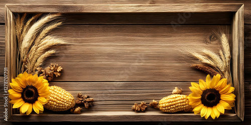 Autumn Harvest Wooden Frame...