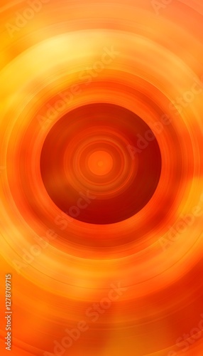 Abstract spiral vortex with vibrant shades of orange color