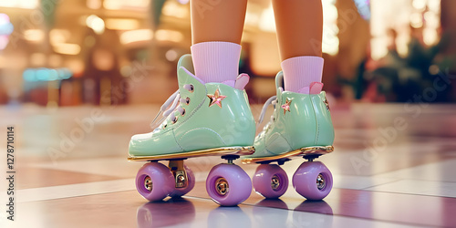 Pastel Green Roller Skates ...