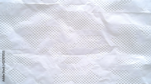 White Crumpled Paper Textur...