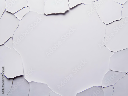 Cracked White Abstract Back...