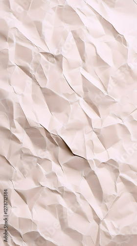 Cream Crumpled Paper Abstra...