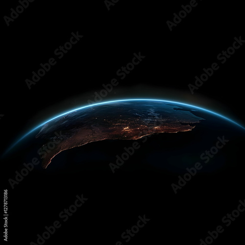 Night Earth 3D Render