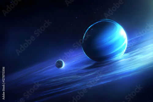 Cosmic Blue Planet Illustra...