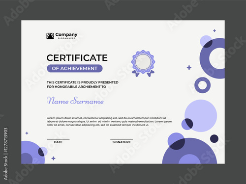 Certificate of achievement template design