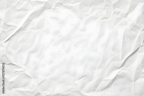 White Crumpled Paper Backgr...