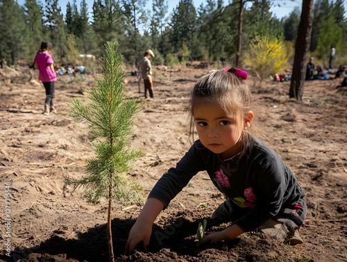 Girl Planting a Tree: A Rea...
