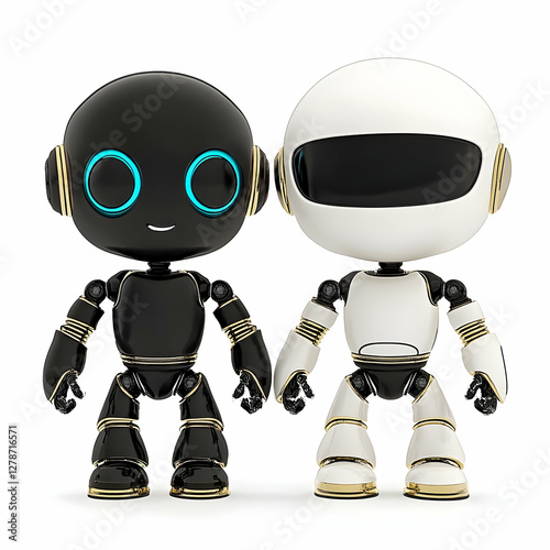 Friendly Robots 3D Illustra...