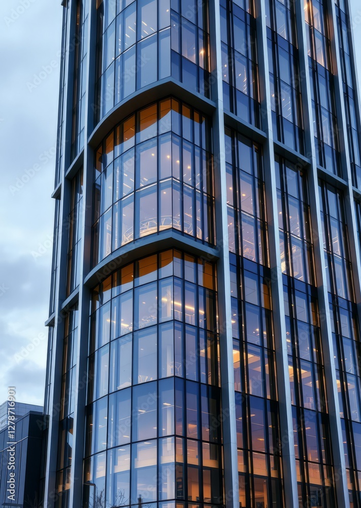 A modern metal and glass building skyscraper city building skyscraper downtown business architecture cityscape A modern metal and glass building skyscraper city building skyscraper downtown business architecture cityscape