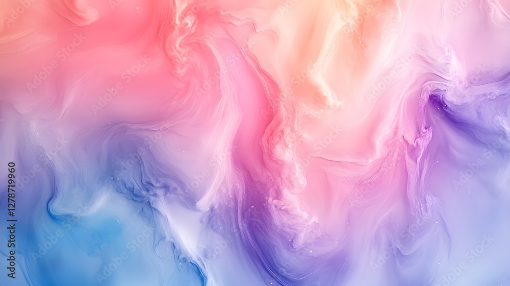 Fototapeta premium Soft Pastel Fluid Abstract Art with Gentle Gradients and Elegance
