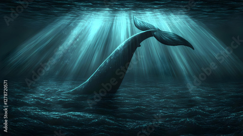 Ocean Deep: Whale Tail Illu...
