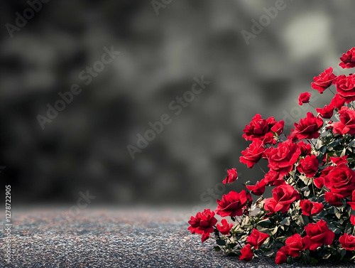 Red Roses on Dark Backgroun...
