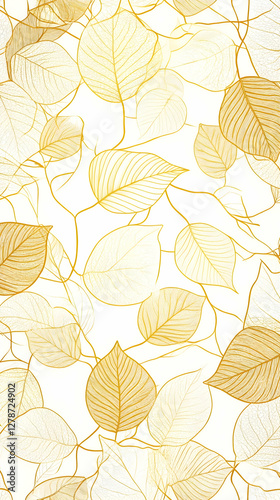 Golden Leaf Illustration Ba...