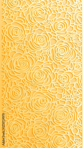 Golden Rose Pattern Illustr...
