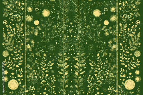 Golden Botanical Illustrati...