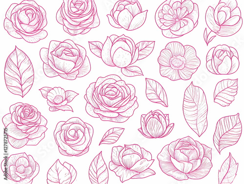 Pink Floral Illustration Ba...