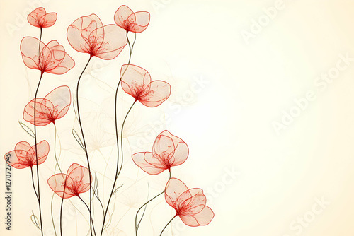 Red Floral Illustration Bac...