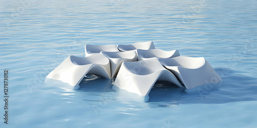 Abstract 3D Render Floating...