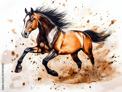 Dynamic Horse Illustration