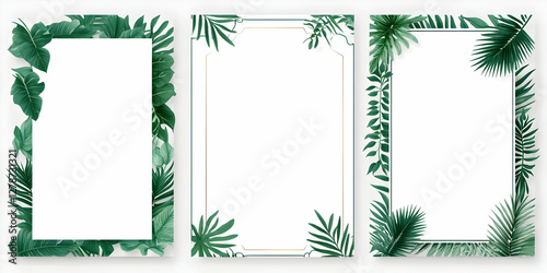 Tropical Leaves Frame Illus...